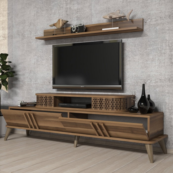 Hanah Home Conjunto de muebles de salón Eylül - Nogal
